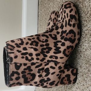 Time & Tru Leopard Print Booties